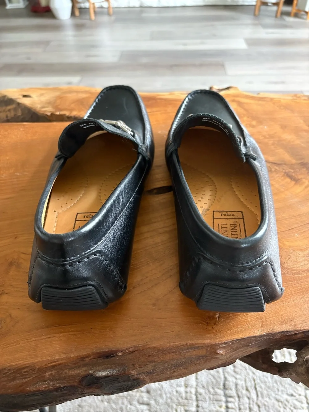 Mercanti Fiorentini Black Leather Bit-Detail Loafers